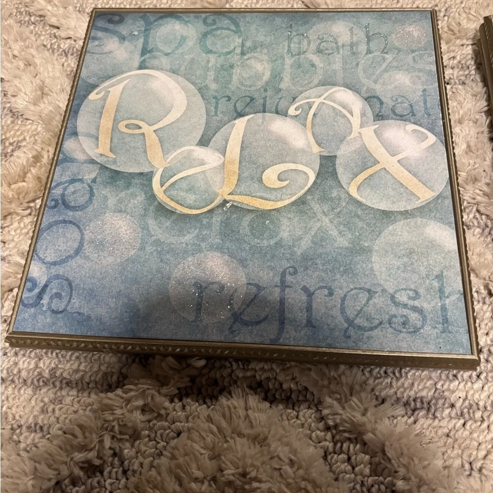2 Relax and Soak Wall Art Set for bathroom!